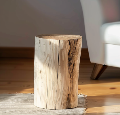 pieniek drewniany stolik