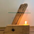 lampa + półka stare drewno1