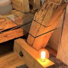 lampa + półka stare drewno2