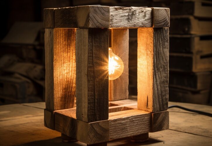 Lampka ze starego drewna – stwórz przytulny klimat w swoim domu