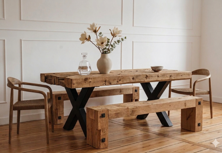 Stół z litego drewna do salonu — na co zwrócić uwagę przed zakupem?